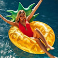 Miniatyrbild 4 av 5: Uppblåsbar pool Float, frukt simring, poolringar för vuxna, strand utomhus festdekorationer