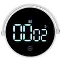 Miniatyrbillede 1 af 5: Elektronisk Timer med Stativ Digital Display Magnetisk Tidshåndtering Timer til Kontor Køkken, Hvid