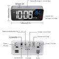 Miniatyrbild 2 av 5: Digital väckarklocka, väckarklocka med snooze-funktion, laddning via USB-anslutning
