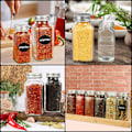 Miniatyrbilde 3 av 5: 24 STK GLASBEHOLDERE FOR KRUTTER, SET MED ALUMINIUMLOKK, OPPBEVARINGSGlass