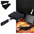 Miniatyrbillede 1 af 8: Morgenmadsstegepande Non-Stick Dobbeltsidet Form Pan Sandwich Brød Toast Bageværktøj