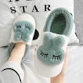 Miniatyrbild 3 av 5: Kaninslippers för kvinnor, fluffiga, söta, djur, minnesskum, inomhus