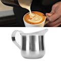 Miniatyrbilde 1 av 8: Melkeskumkanne i rustfritt stål, ergonomisk melkeskumkopp, kanne for dampende melk til kaffe, 2 oz
