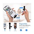 Miniatyrbild 3 av 5: Lavalier Mini Mikrofon 2-pack Trådlös iPhone & Android För YouTube TikTok Vlog