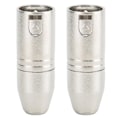 Miniatyrbilde 1 av 5: 2 stk. Mini XLR 3-polet hann til sølvbelagt kobber XLR 3-polet hann adapter, gullbelagt kobber