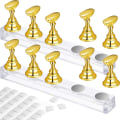 Miniatyrbild 1 av 6: 2 Set Akryl Nagelkonst Övningsställ Magnetiska Nagelspets Hållare Träning Fingernagel Displayställ DIY Nagel Kristallhållare