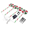 Miniatyrbilde 2 av 5: Solcelled Lollipop-lys IP65 Vanntett 8 Moduser 1 for 4 Dekorative LED Julelemp for Hage Sti Gårdsplass