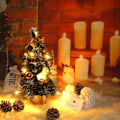 Miniatyrbild 5 av 7: Bordsjulgran, Förbelyst Konstgjord Mini-julgran med Livfullt Utseende, Enkel Montering och Förvaring för Inomhus- eller Övertäckt Utomhusbruk