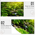 Miniatyrbilde 4 av 5: Misty Forest Tapestry Naturgrønn Trevev Tapet Landskap
