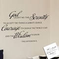 Pikkukuva 4 / 6: Grant ME The Serenity Prayer Raamatun Lainaus Vinyyli Seinätarra