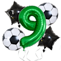 Miniatyrbillede 1 af 5: Gigant, Ballon Nummer, Balloner Til Fødselsdage, Fodbold Dekorationer