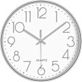 Miniatyrbild 1 av 7: Tyst väggklocka utan tickande, 12 tum, batteridriven kvartsklocka C
