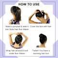 Pikkukuva 7 / 8: Hiusdonitsi-tekijät lapsille, 3 kpl Chignon-hiusdonitsi-muotoja