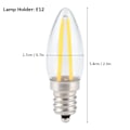 Pikkukuva 4 / 8: 10 kpl E12 Pitkä Filamentti Pieni LED-Lamput Himmennettävä Lamppu 1,5W AC110V Kotivalaistukseen