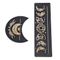 Miniatyrbild 6 av 8: Tarot Artistry, Tarotkortshållare i trä med unikt mystiskt utseende, Månfasdesign för altardisplayer och häxkonstspådom