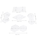 Pikkukuva 4 / 5: 5 kpl Patch-Work -viivainten setti DIY manuaalinen kaksinkertainen pyöreä Pentagon Hex Triangle ompelutyökalu