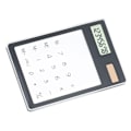 Miniatyrbillede 5 af 5: Solcelledrevet lommeregner med touchskærm, 8-cifret LCD-display, bærbar transparent lommeregner til kontor, skole og hjem, sort