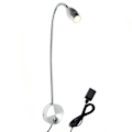 Miniatyrbild 1 av 5: Ögonvänlig Design: Väggmonterad Lampa Med Touch-Dimmerfunktion, 3W LED Läslampa För Hemmakontor Hotellbruk, 360° Justerbar Rotation Och