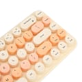 Pikkukuva 5 / 8: USB-näppäimistö ja hiiri 2.4G langaton 68 näppäintä Pieni virrankulutus Retro söpö ABS Pelikäyttöön tarkoitettu näppäimistö ja hiiri PC:lle Ruskea Sekaväri