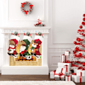 Miniatyrbilde 7 av 7: Festlige julestrømper, store julestrømper for juledekorasjon, solid stoff av høy kvalitet, personlige julegaver til familie og barn, gjenbrukbare