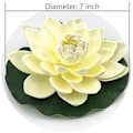 Miniatyrbilde 7 av 8: NAVAdeal 4 stk. 7 tommers kunstige flytende skumlotusblomster for
