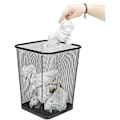Miniatyrbilde 5 av 6: Mesh søppelbøtte, firkantet, 6 gallon, svart, 2-pakning