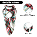 Miniatyrbillede 3 af 5: Dame Fall Winter Plaid Trekant Sjal Sjal Klassisk Kvast