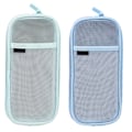Miniatyrbillede 1 af 5: 2 stk. Gitter Mesh Pen & Blyant Etui med Lynlås Klar Makeup Farve