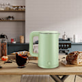 Miniatyrbillede 3 af 5: Rustfrit stål elkedel 2,3 liter køkken med kalkfilter automatisk slukning grøn