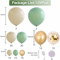 Miniatyrbild 5 av 8: Avokadogrön Temaballongset, 117 st Gröna Ballongbåge Kit för Pojke Födelsedagsfest, Baby Shower Dekoration, Djungelsafari Temafest, Bröllop