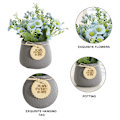 Miniatyrbilde 3 av 5: Liten kunstig daisy-blomst i keramisk potte for hjemmet