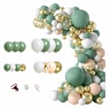 Miniatyrbild 1 av 8: Avokadogrön Temaballongset, 117 st Gröna Ballongbåge Kit för Pojke Födelsedagsfest, Baby Shower Dekoration, Djungelsafari Temafest, Bröllop