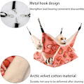 Miniatyrbilde 4 av 5: Hengekøye for små dyr, dobbeltlags varm hengekøye seng, chinchilla-frett hengekøye, hengekøye for små kjæledyr for hamster, frett, papegøye, marsvin