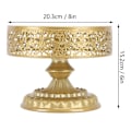 Miniatyrbilde 5 av 5: Dessertstativ Gullkakestav Lace Design Enkel Montering Rund Godbit Display for Fest S