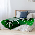 Miniatyrbilde 2 av 5: Kastteppe for sofa, grønt bladformet, supermyk plysjflanell, komfortabel, tykke tepper og pledd, dekorativt for sofa, seng, 150 x 220 cm