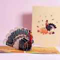 Miniatyrbild 5 av 5: 3D Julkort, Pop-Up Kort med Kalkondesign för Hösthelger, Thanksgiving-kort och Kuvert (13x18 cm)