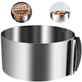 Miniatyrbillede 1 af 5: Kage Ring 6 til 12 Tommer Justerbar Rund Rustfrit Stål Kage Mousse Form Ring Bageudstyr Kage Dekoration Form Bage Ring