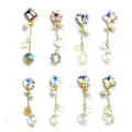 Miniatyrbillede 1 af 7: 8 stk. Neglecharms Metal Alloy 3D Neglediamanter Rhinestone Krystal Neglesøm Manicure Smykker til Håndværk DIY Neglekunst Vedhæng