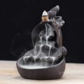 Miniatyrbillede 2 af 5: Tilbageflydende røgelsebrænder - Lotus Buddha - Keramik