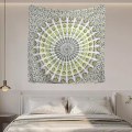 Miniatyrbild 4 av 5: Mandala väggbonad blommig guld sängkläder gobeläng tryckt hängande