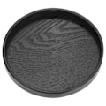 Miniatyrbilde 7 av 8: Rund Serveringsbrett i Massivt Tre for Te, Kaffe, Snacks, Mat, Restaurant, 24cm