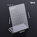 Miniatyrbild 2 av 7: Elegant Örhängesdisplay, Stilren Örhängespresentation Transparent Plexiglas Lutande Baksida Design, Personlig Örhängesorganisatör För Hem Eller Butik (Set