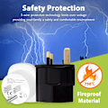 Miniatyrbild 6 av 8: Europeisk standard till brittisk standard pluggadapter, set med 2 pajer