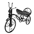 Miniatyrbild 3 av 8: Unika Cykelglasögon, Vinflaskställ i Trehjulingsform för Bardisk Heminredning