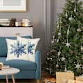 Miniatyrbild 5 av 5: 4 st jul örngott snöflinga julgran jul