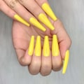 Miniatyrbillede 4 af 6: 24 stk. Dyb Nude Ren Farve Ballerina Lang Kiste Glansende Falske Negle Tryk på Negle Falske Spidser Manicure til Kvinder og Piger