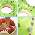 Miniatyrbilde 4 av 5: Donut Bademadrass Oppblåsbare Donut Bade Ring Donut Svømming