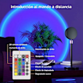 Miniatyrbilde 8 av 8: Stemningsfull Projektorlampe 16 Farger 180° Rotterbar Fjernkontroll RGB Projeksjonslys for Soverom