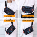 Miniatyrbild 3 av 6: Vattentät midjeväska Crossbody utomhus midjeväska med justerbar