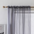 Miniatyrbilde 5 av 7: Voile Gardin Transparent Gardin i Ensfarget Stangedesign